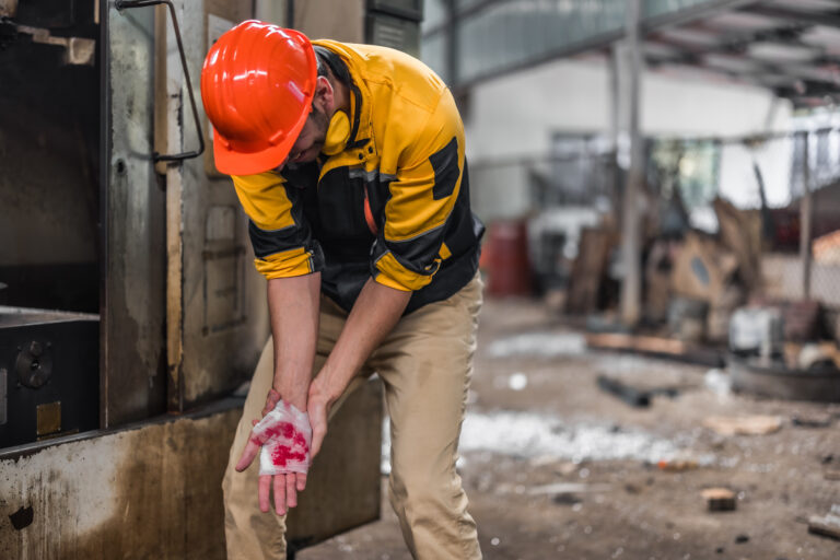 An employee has suffered a hand injury.
